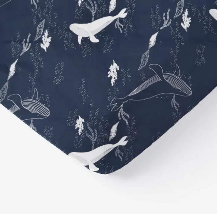 Drap-housse bébé en jersey 100% coton extensible baleine