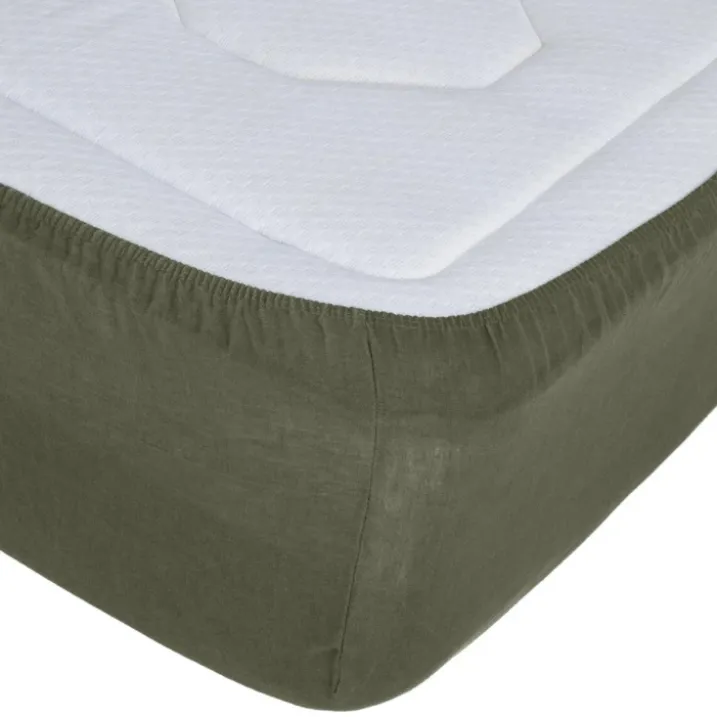 Drap housse en 100% lin
