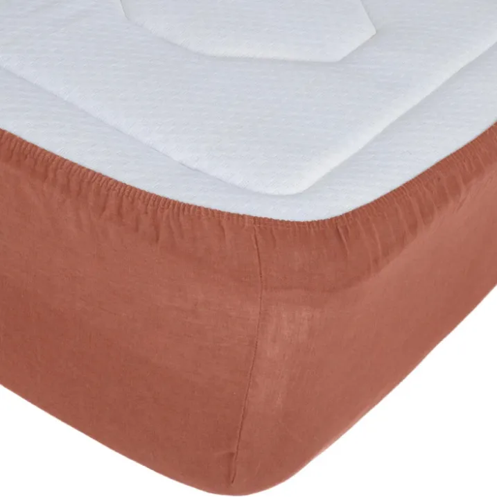 Drap housse en 100% lin