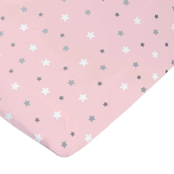 Drap housse imprimé étoiles multicolores