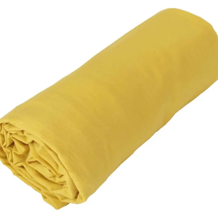 Drap housse jersey uni en 100% coton