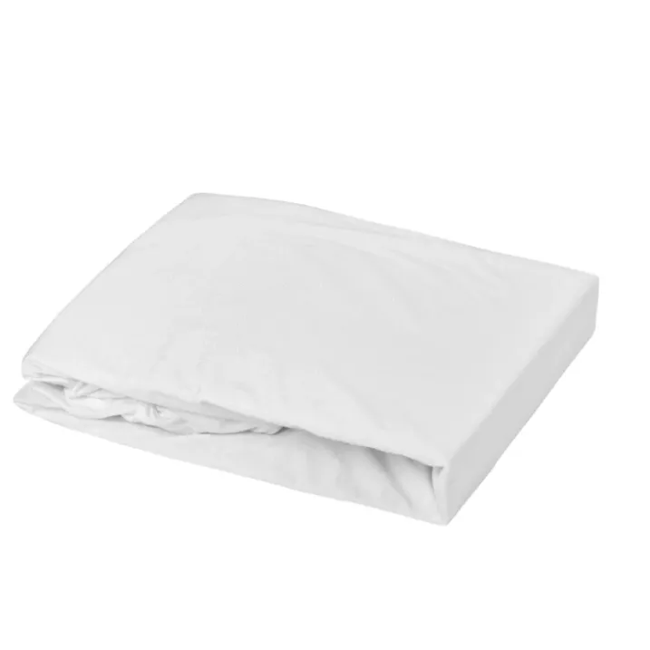 Drap housse élastiqué en 100% coton peigné