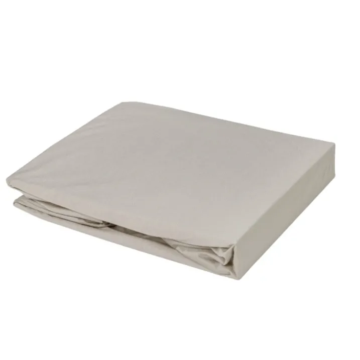 Drap housse élastiqué en 100% coton peigné