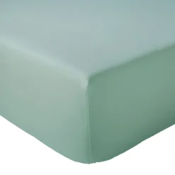 Drap-housse percale de coton uni bonnet 40 cm