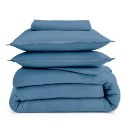 Drap-housse percale de coton uni bonnet 40 cm