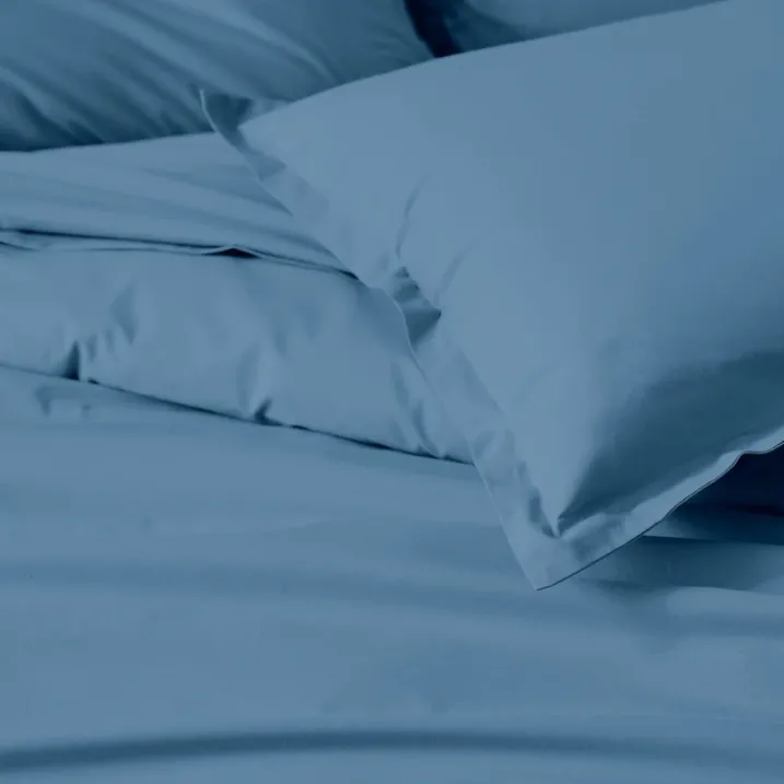 Drap-housse percale de coton uni bonnet 30 cm