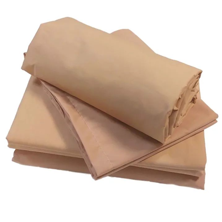 Drap-housse percale de coton uni bonnet 30 cm