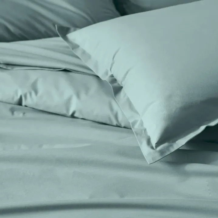 Drap-housse percale de coton uni bonnet 30 cm