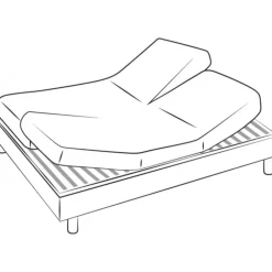 Drap-housse pour lit relevable percale de coton uni bonnet 30 cm