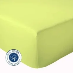 Drap Housse Uni bonnet 30 cm 100% Coton