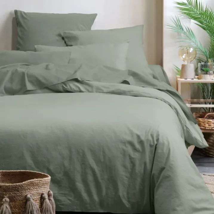 Drap housse uni en coton bio