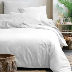 Drap housse uni en coton bio