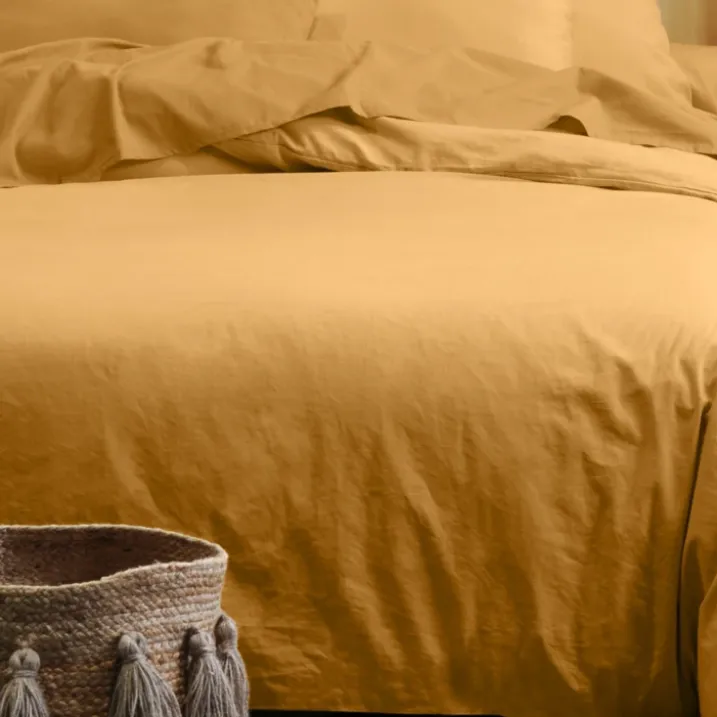 Drap housse uni en coton bio