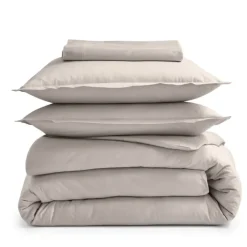 Drap plat piqué uni en percale de coton