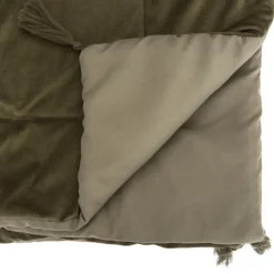 Édredon en velours et pompons