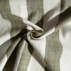 Édredon réversible coton flammé motifs rayures et vichy LOURMARIN