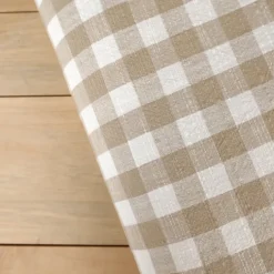 Édredon réversible coton flammé motifs rayures et vichy LOURMARIN