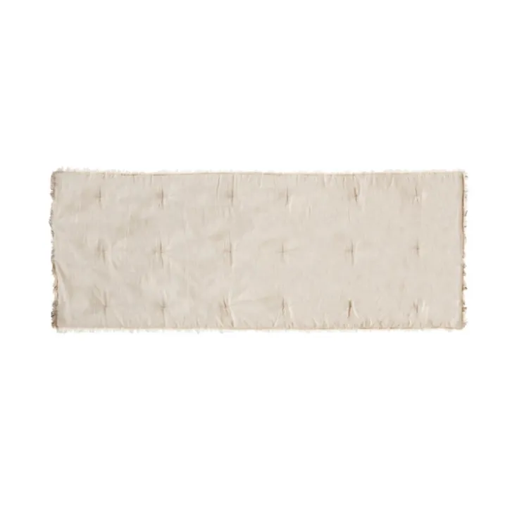 Edredon beige à franges