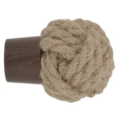 Embout de tringle en corde et frêne à visser D28