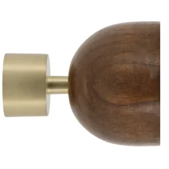 Embout de tringle sphère coupé Ø28 mm avec embrase métal