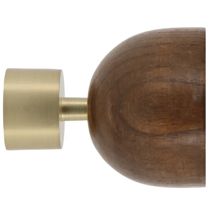 Embout de tringle sphère coupé Ø28 mm avec embrase métal