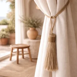 Embrasse pompon naturel