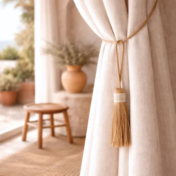 Embrasse pompon naturel