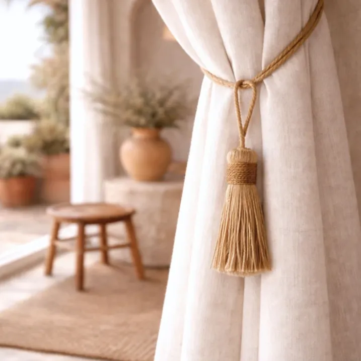 Embrasse pompon naturel