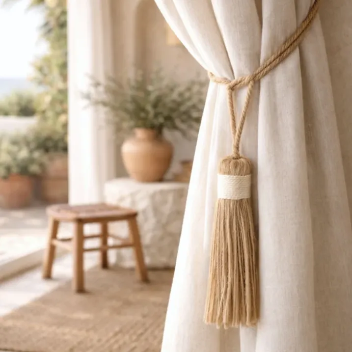 Embrasse pompon naturel