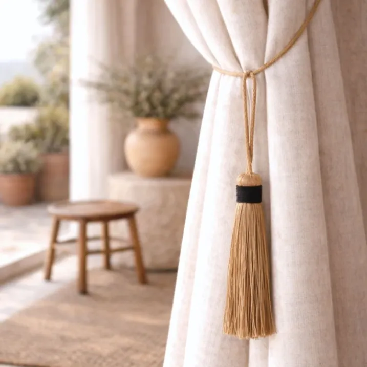 Embrasse pompon naturel