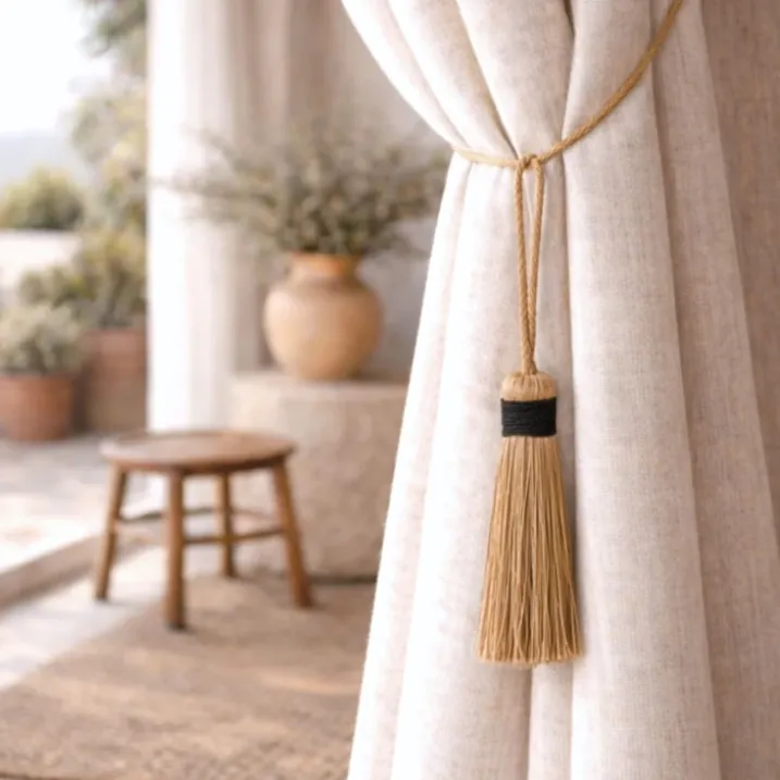 Embrasse pompon naturel