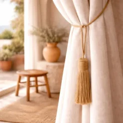 Embrasse pompon naturel