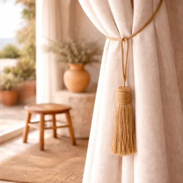 Embrasse pompon naturel