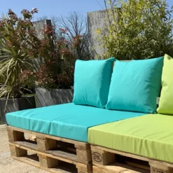 Ensemble de coussins palette en tissus téflon supérieur