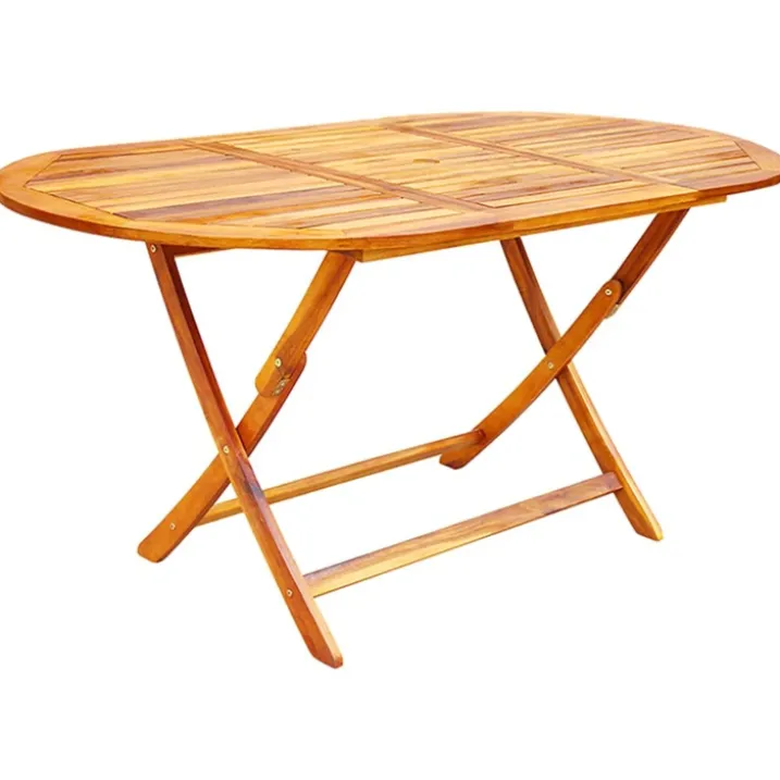 Ensemble de jardin pliable en acacia 7 pièces