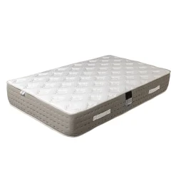 Ensemble literie ressorts ensachés 26 cm avec sommier bois massif blanc