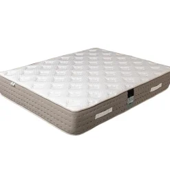 Ensemble literie ressorts ensachés 26 cm avec sommier bois massif blanc