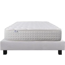 Ensemble matelas mousse 26 cm et sommier gris