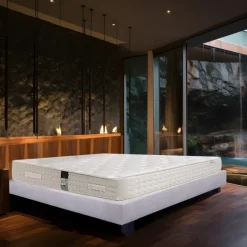 Ensemble matelas mousse 26 cm et sommier gris