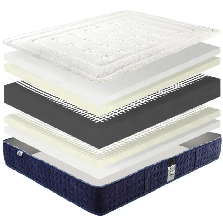 Ensemble matelas mousse 24 cm et sommier beige