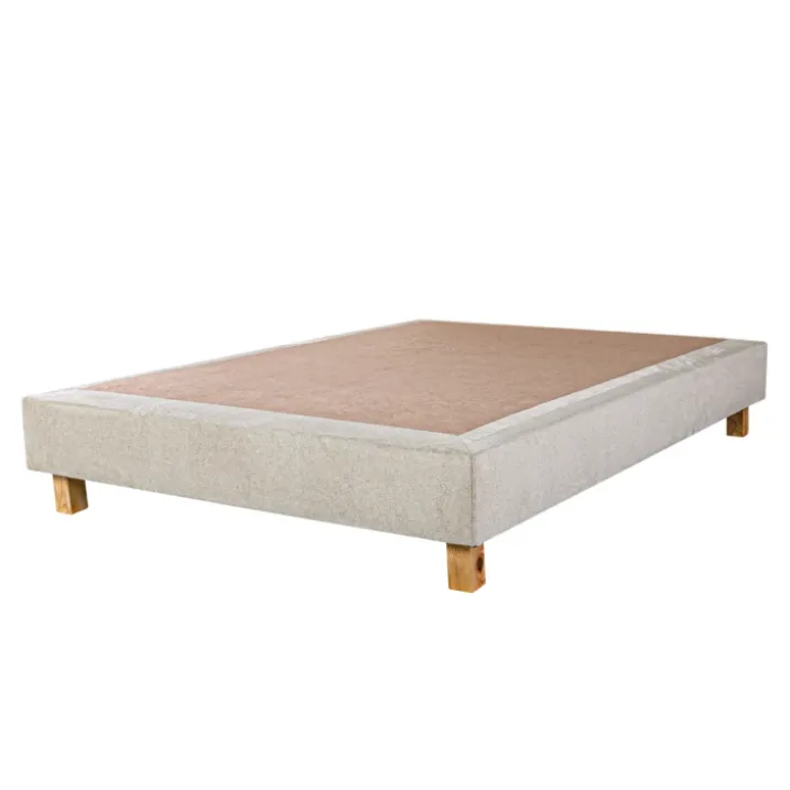 Ensemble matelas mousse 24 cm et sommier beige