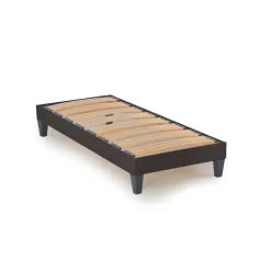 Ensemble matelas ressorts ensachés et sommier en bois