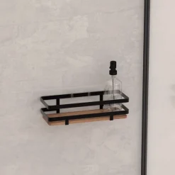 Etagère de douche sans perçage en bois