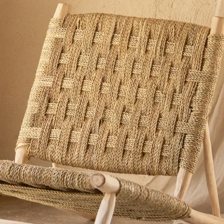 Fauteuil bois organique Japandi