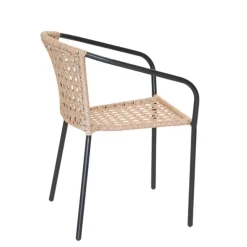 Fauteuil en résine tressée façon cannage
