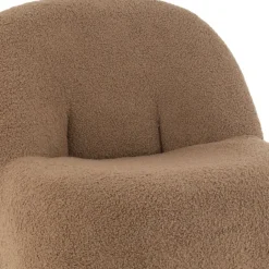 Fauteuil moelleux velours effet bouclette