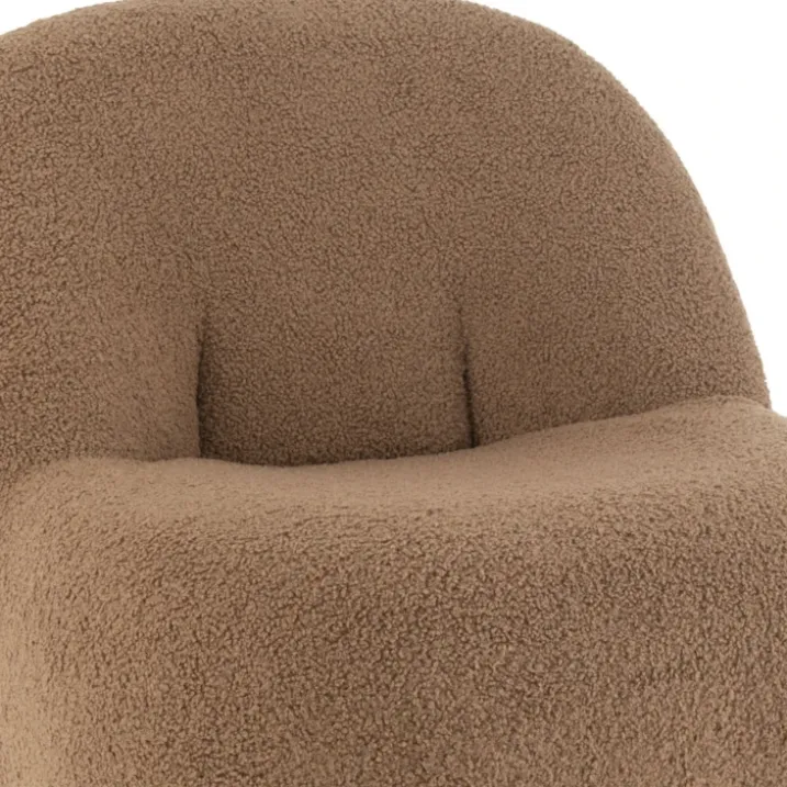 Fauteuil moelleux velours effet bouclette