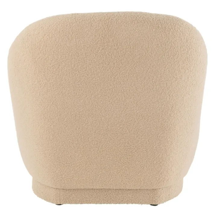 Fauteuil moelleux velours effet bouclette