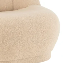 Fauteuil moelleux velours effet bouclette