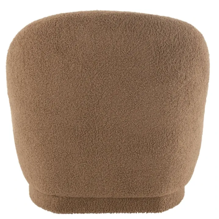Fauteuil moelleux velours effet bouclette
